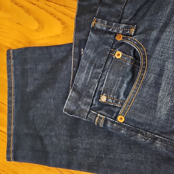 Lucky Brand Dark Blue Denim Crop Jeans 10 / 30 Sweet Jean Crop - Picture 3 of 9
